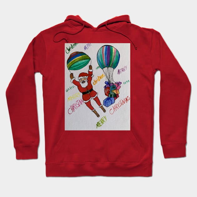 Papa noel Hoodie by The artist of light in the darkness 